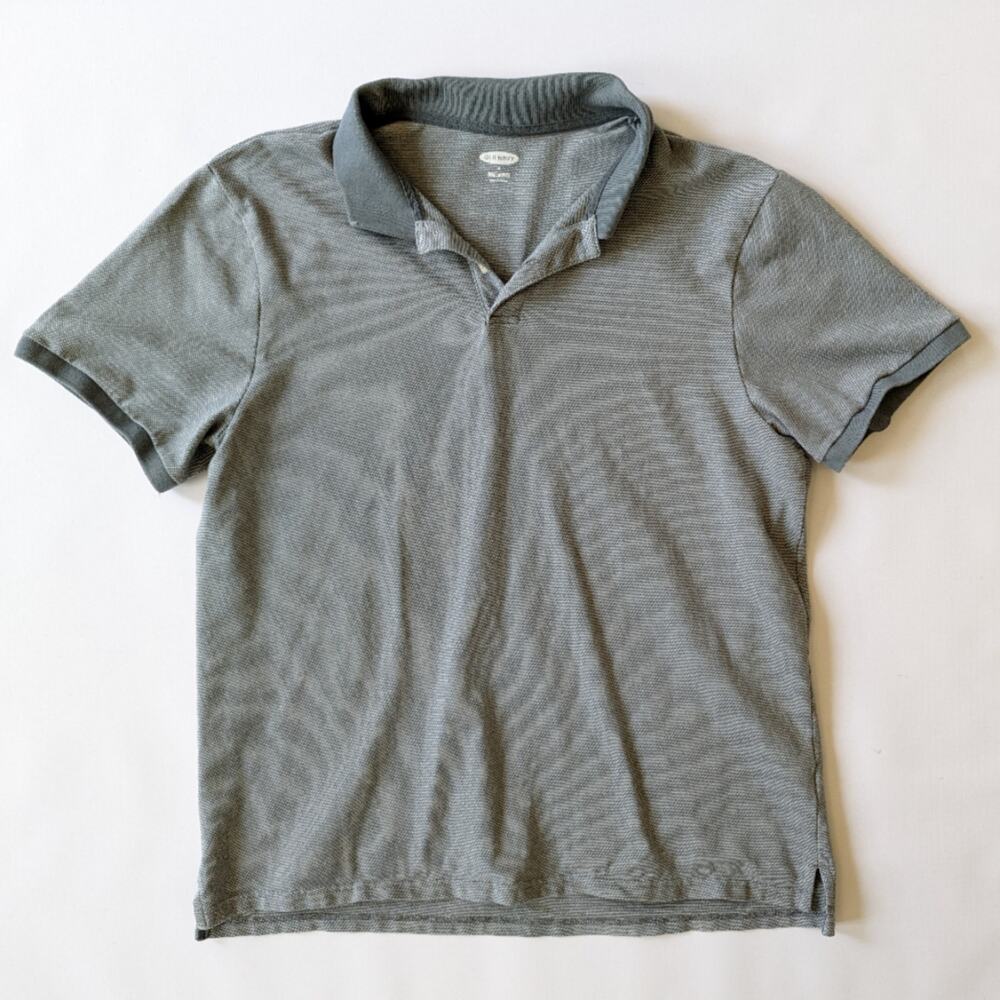 Old Navy Built in Flex Gray Polo Shirt Sz XL